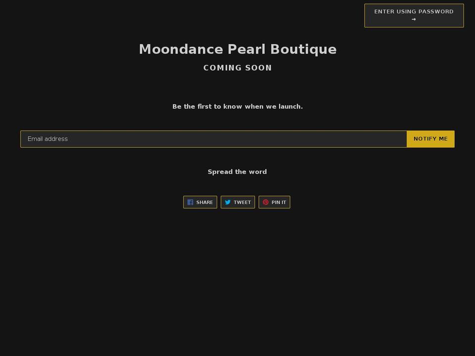 moondancepearlboutique.com — Shopify storefront screenshot