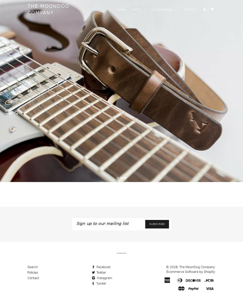 moondogcompany.com — Shopify storefront screenshot