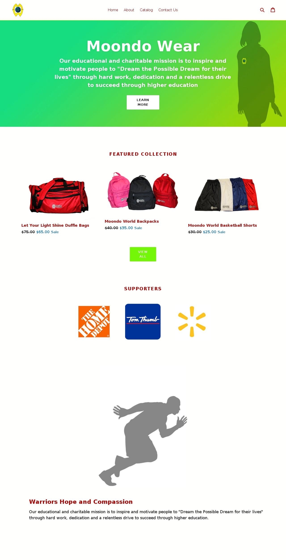 moondowear.com shopify website screenshot