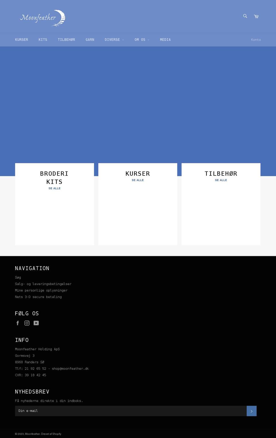 moonfeather.dk shopify website screenshot
