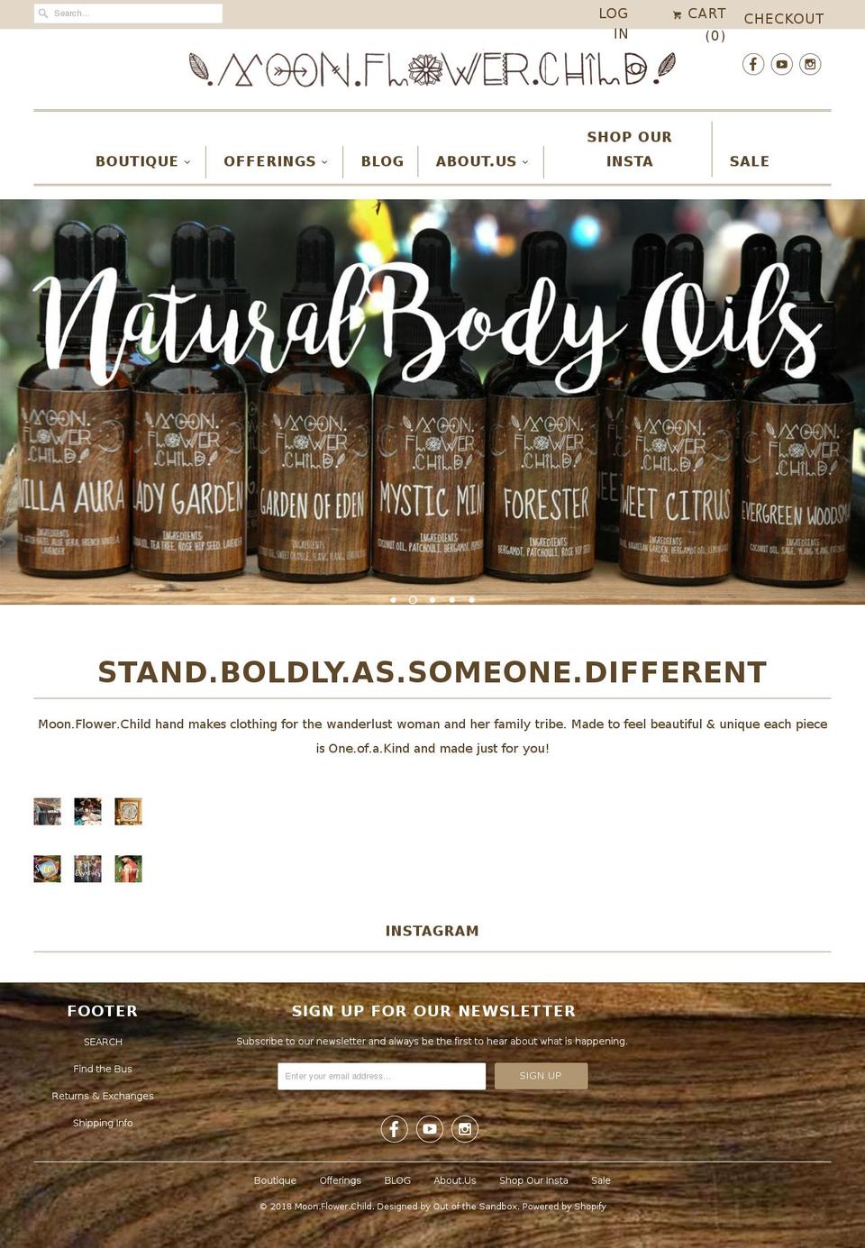 moonflowerchild.com — Shopify storefront screenshot