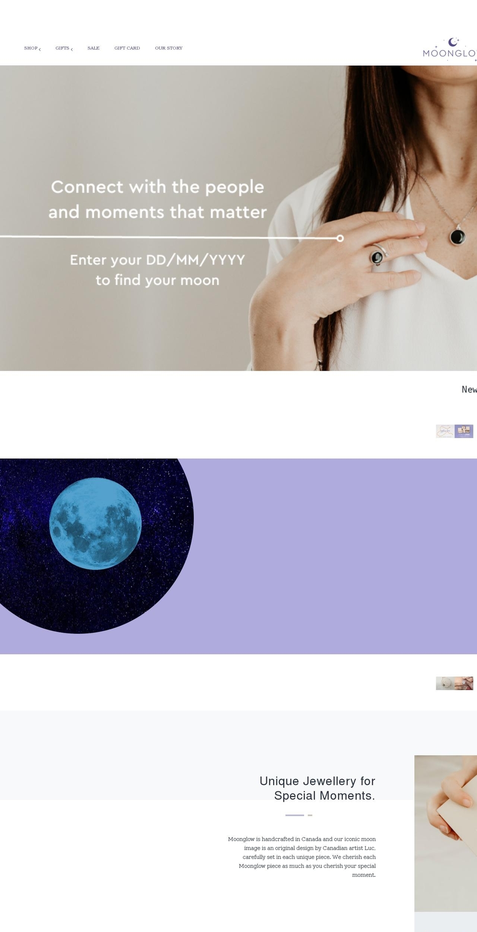 moonglow.com.au shopify website screenshot