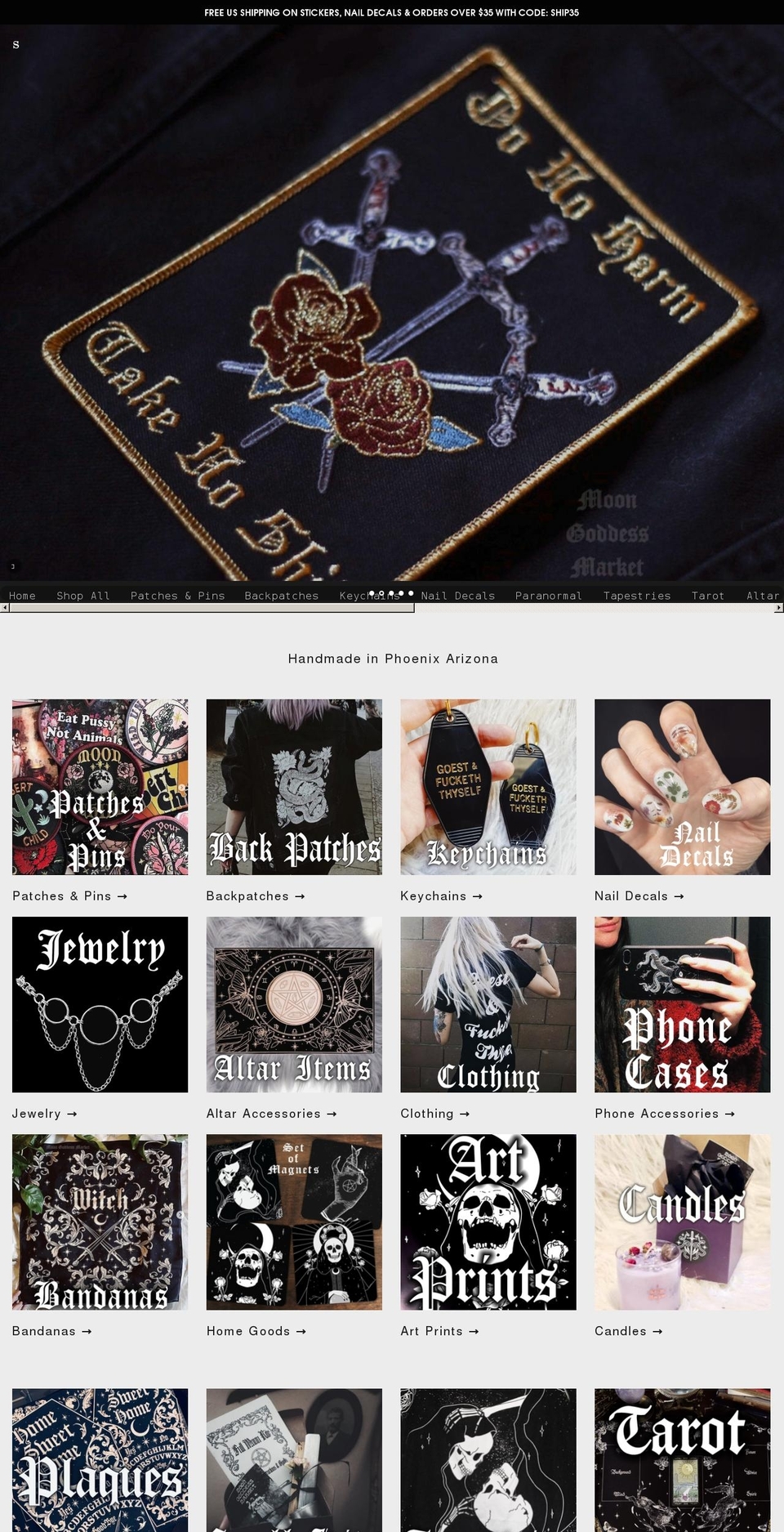 moongoddessmarket.com shopify website screenshot