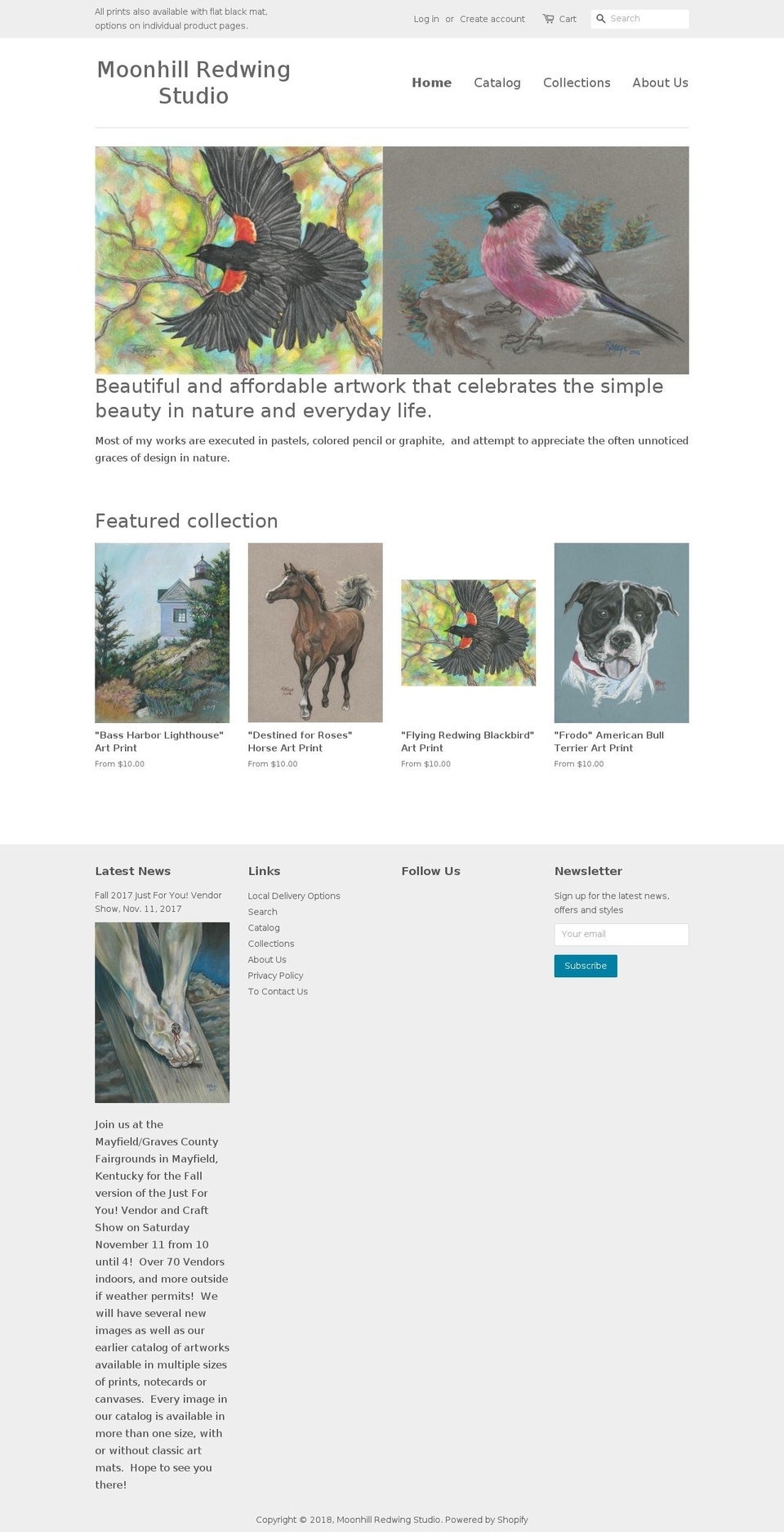 moonhillredwing.com shopify website screenshot