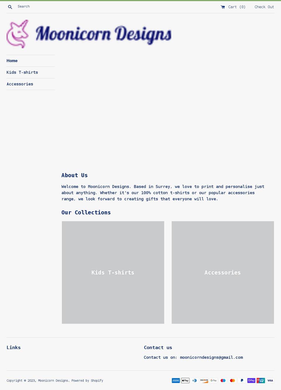 moonicorn.co.uk shopify website screenshot