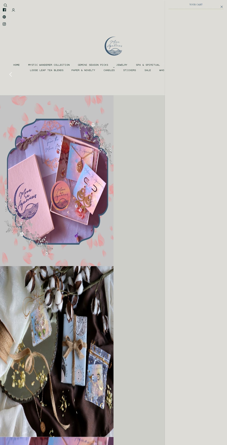 mooninaquarius.shop shopify website screenshot