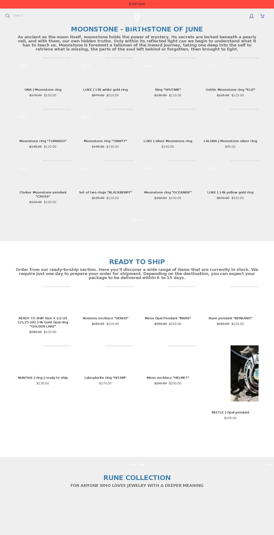 mooniquecreation.com shopify website screenshot