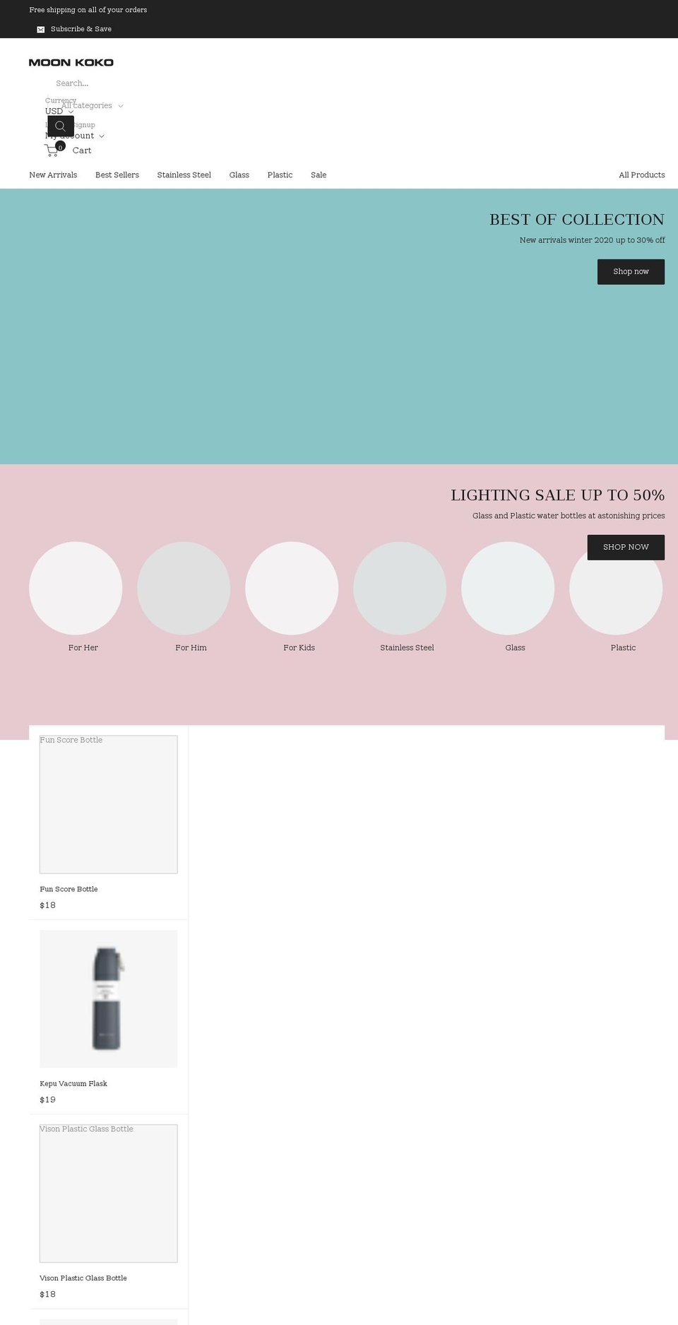 moonkoko.com shopify website screenshot