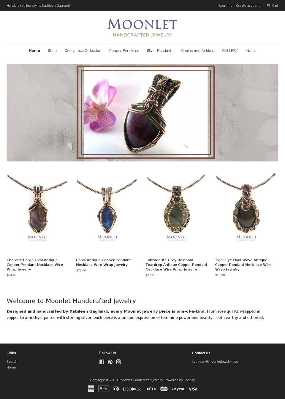 moonletjewelry.com — Shopify storefront screenshot