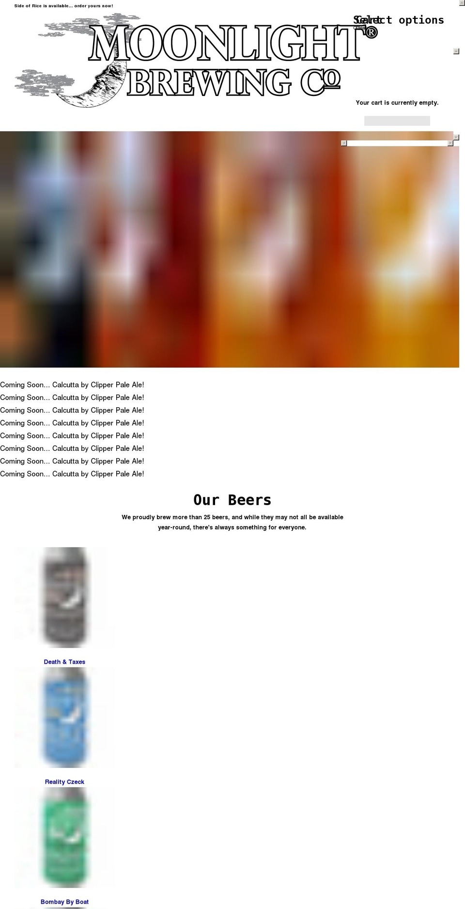 moonlightbrewing.com shopify website screenshot