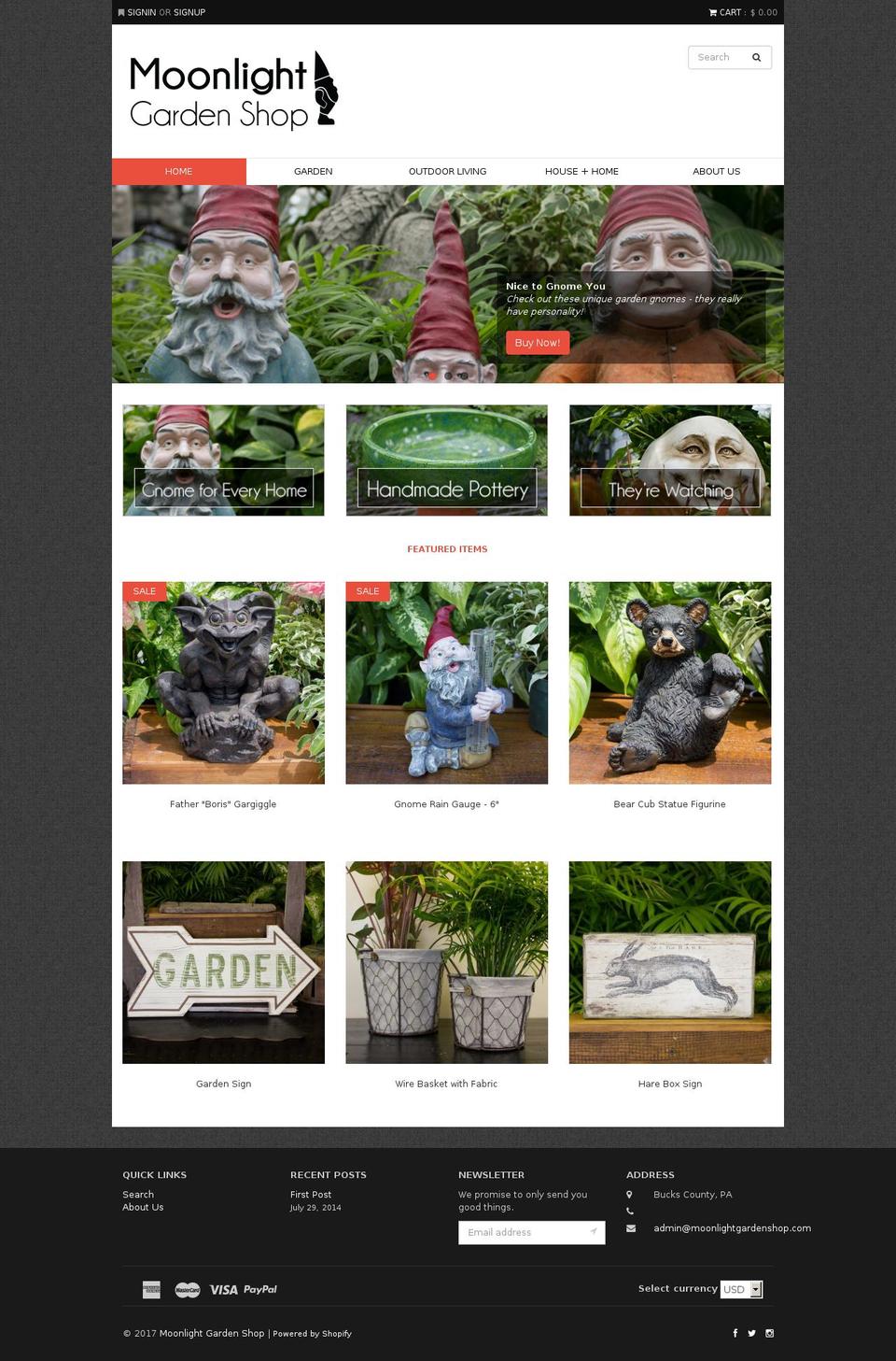 humbleshop Shopify theme site example moonlightgardenshop.com