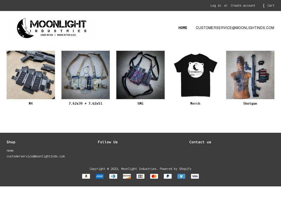 moonlightinds.com shopify website screenshot