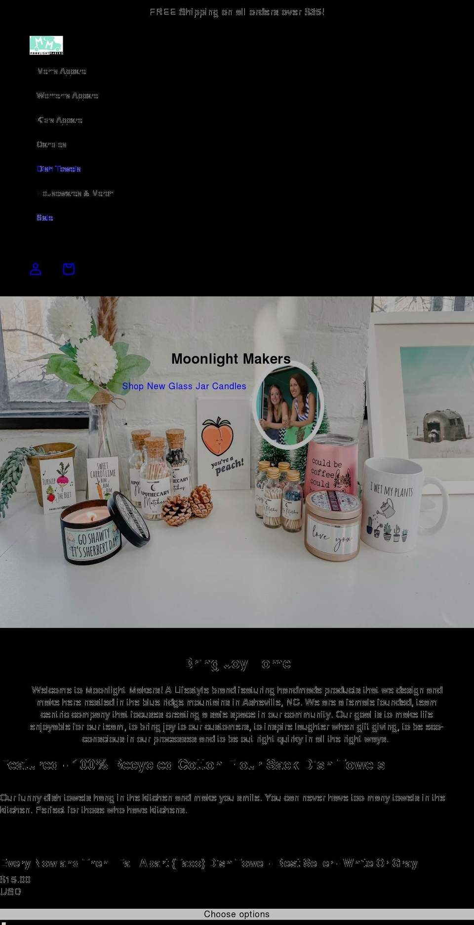 moonlightmakers.com shopify website screenshot