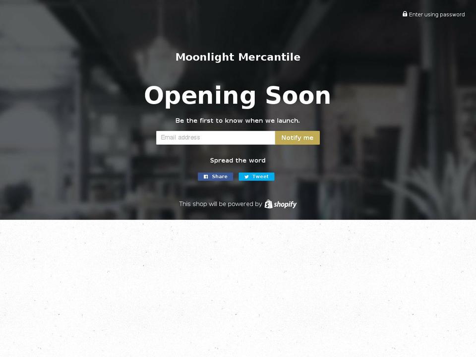 moonlightmercantile.com — Shopify storefront screenshot