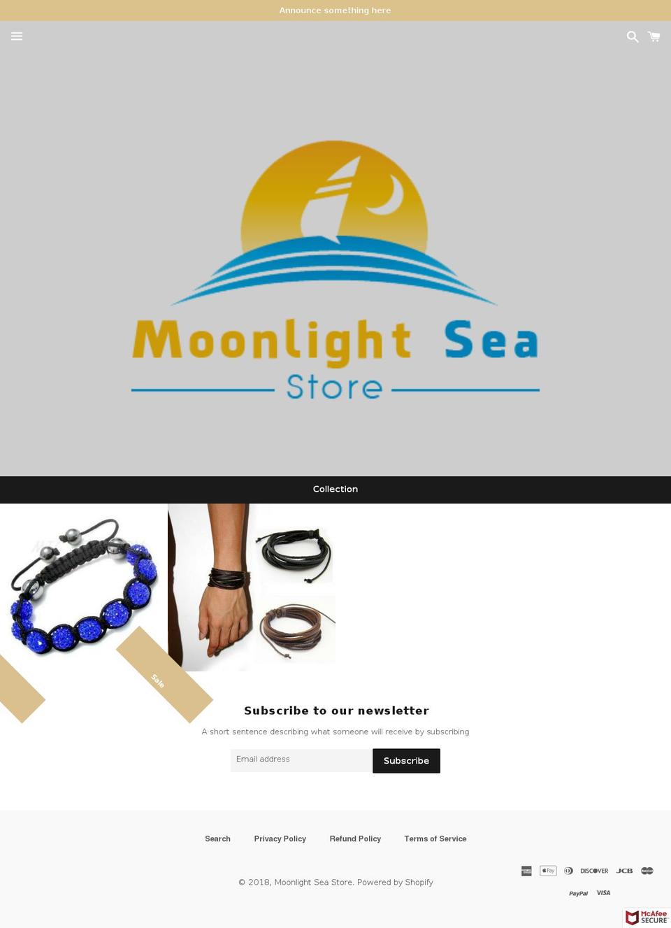 moonlightseastore.com — Shopify storefront screenshot