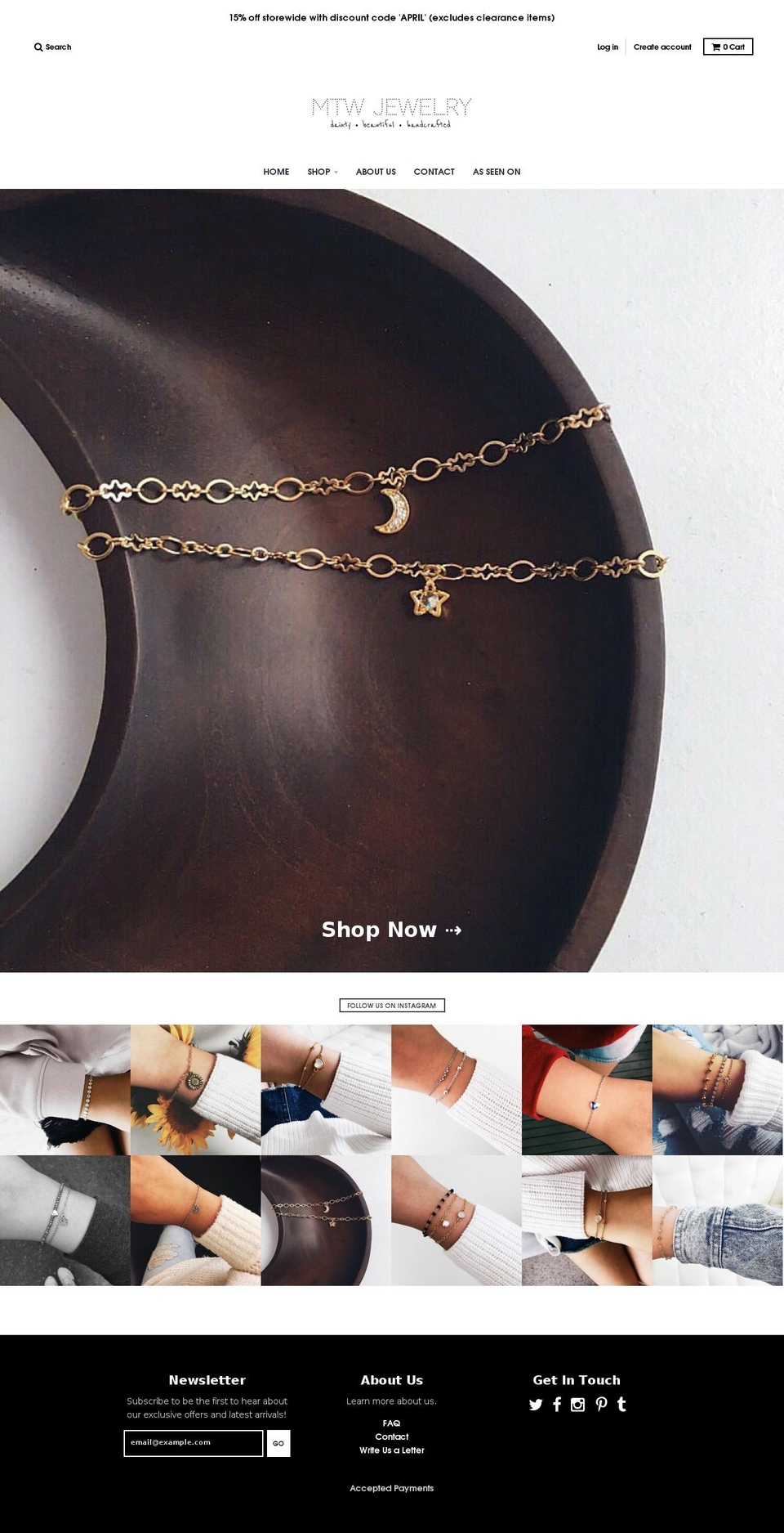 moonlightthewayjewelry.com shopify website screenshot