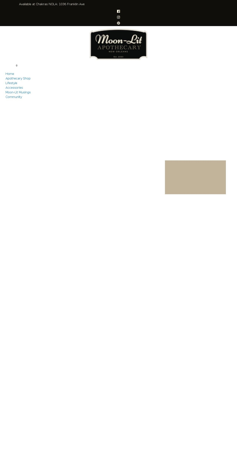 moonlitapothecarynola.com shopify website screenshot