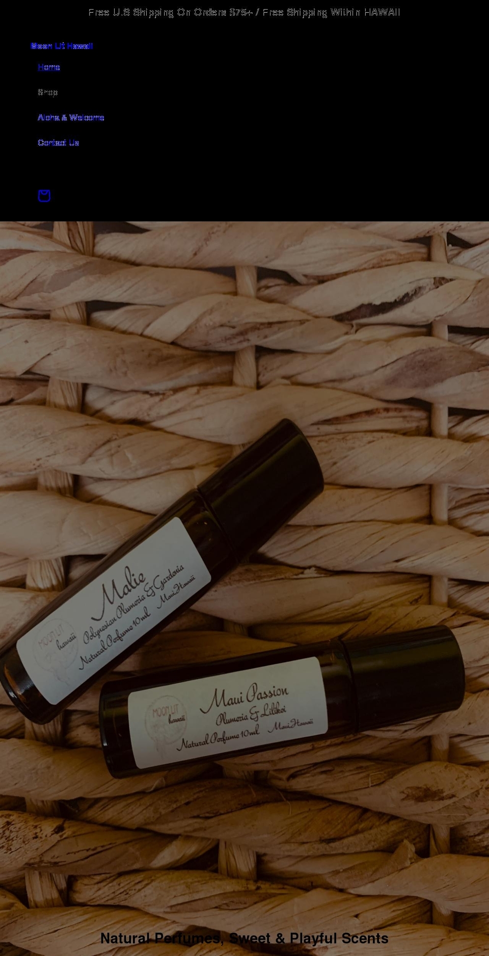 moonlithawaii.com shopify website screenshot