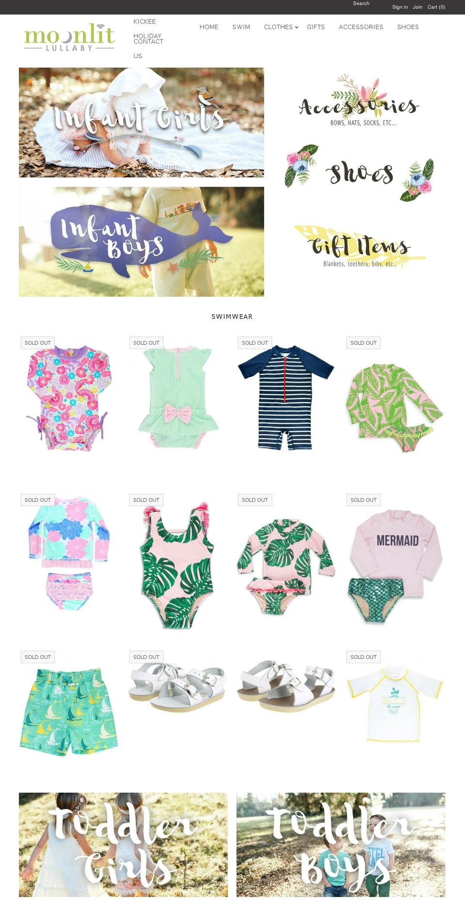 moonlitlullaby.com shopify website screenshot