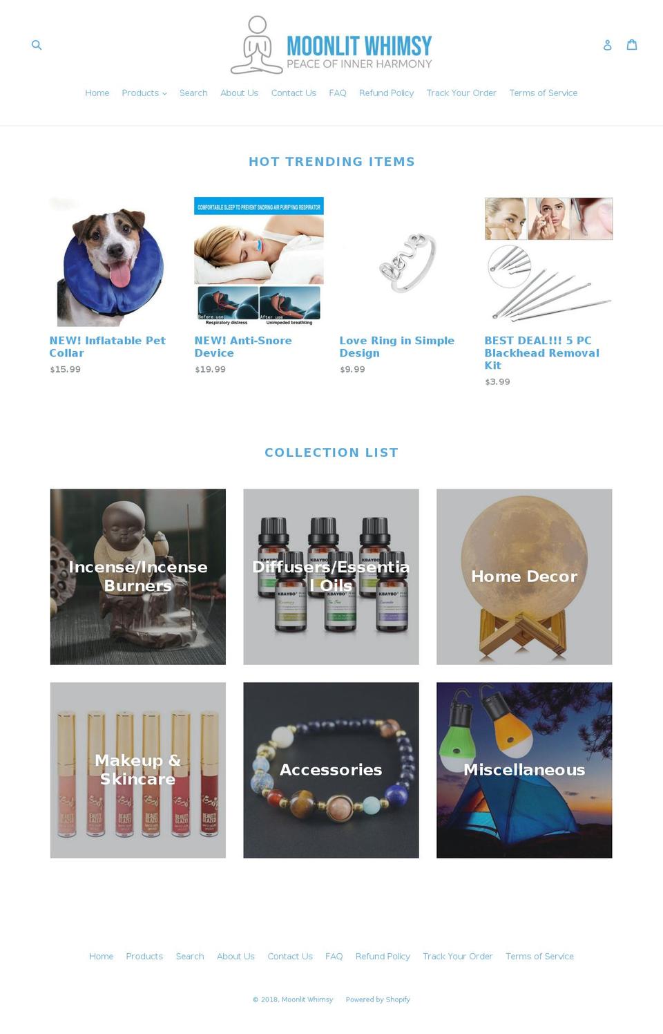 moonlitwhimsy.com — Shopify storefront screenshot