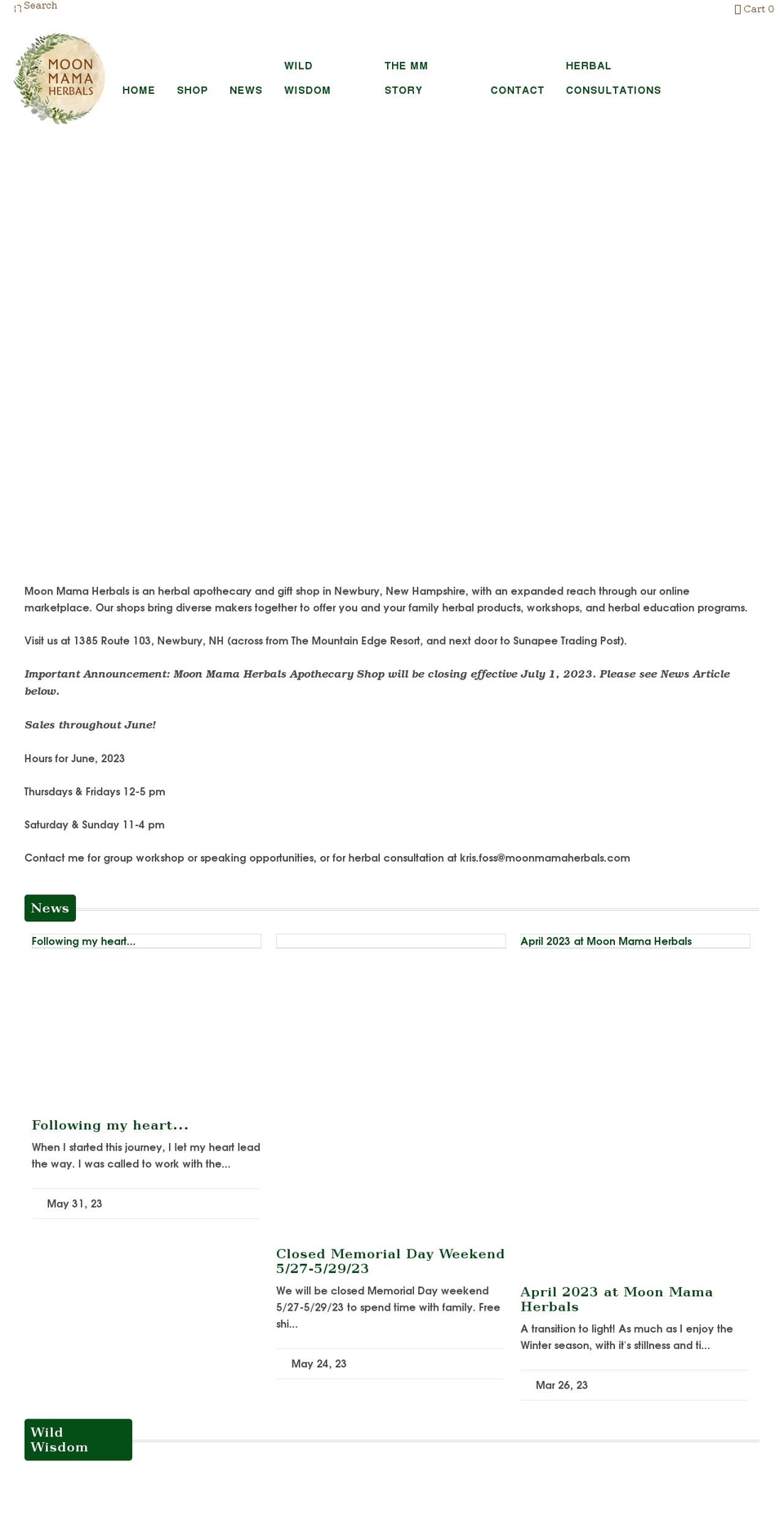 moonmamaherbals.com shopify website screenshot