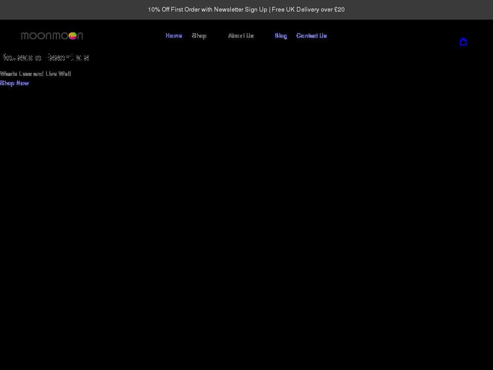 moonmoon.co.uk shopify website screenshot