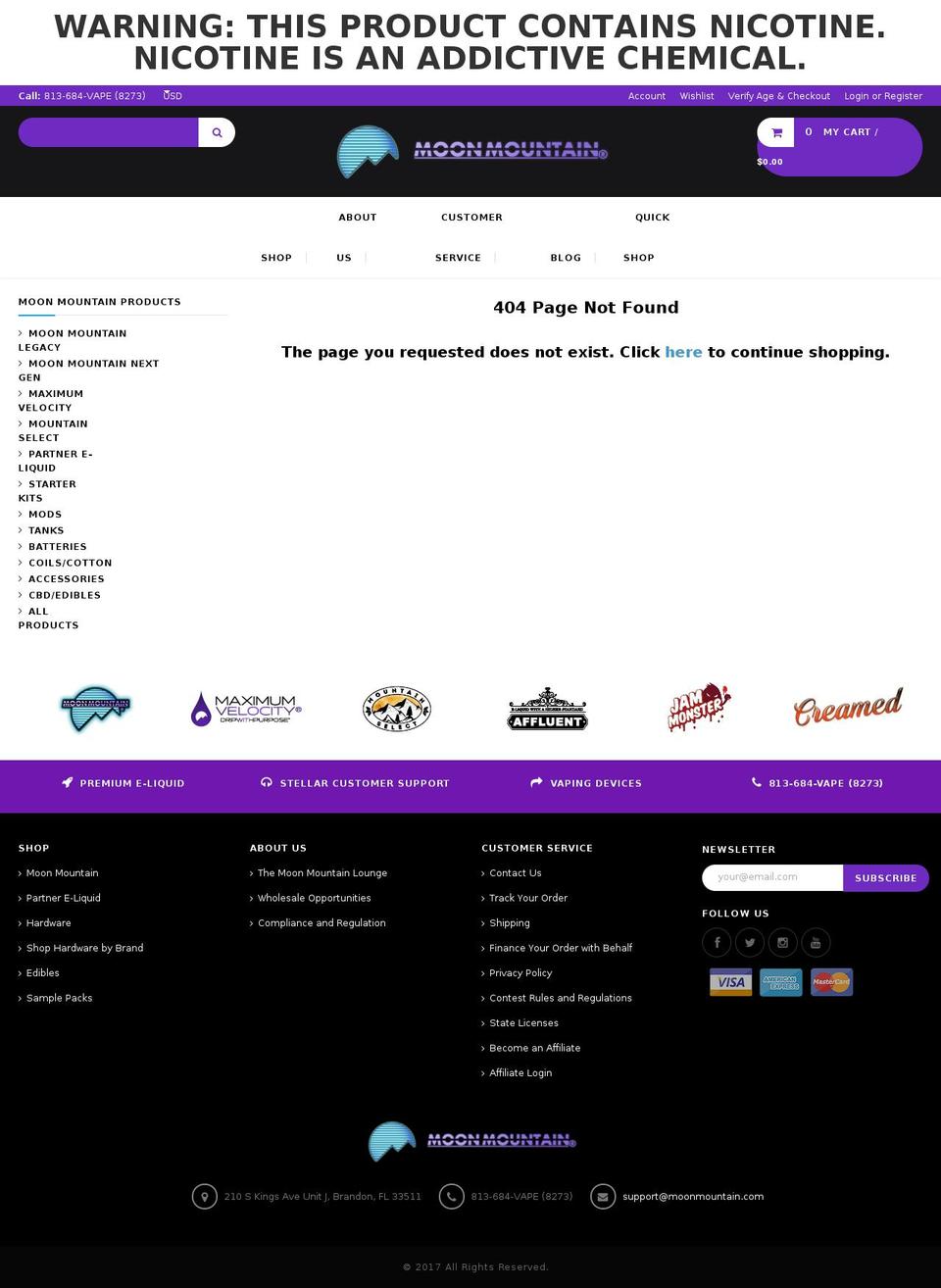 moonmountainfranchising.org shopify website screenshot