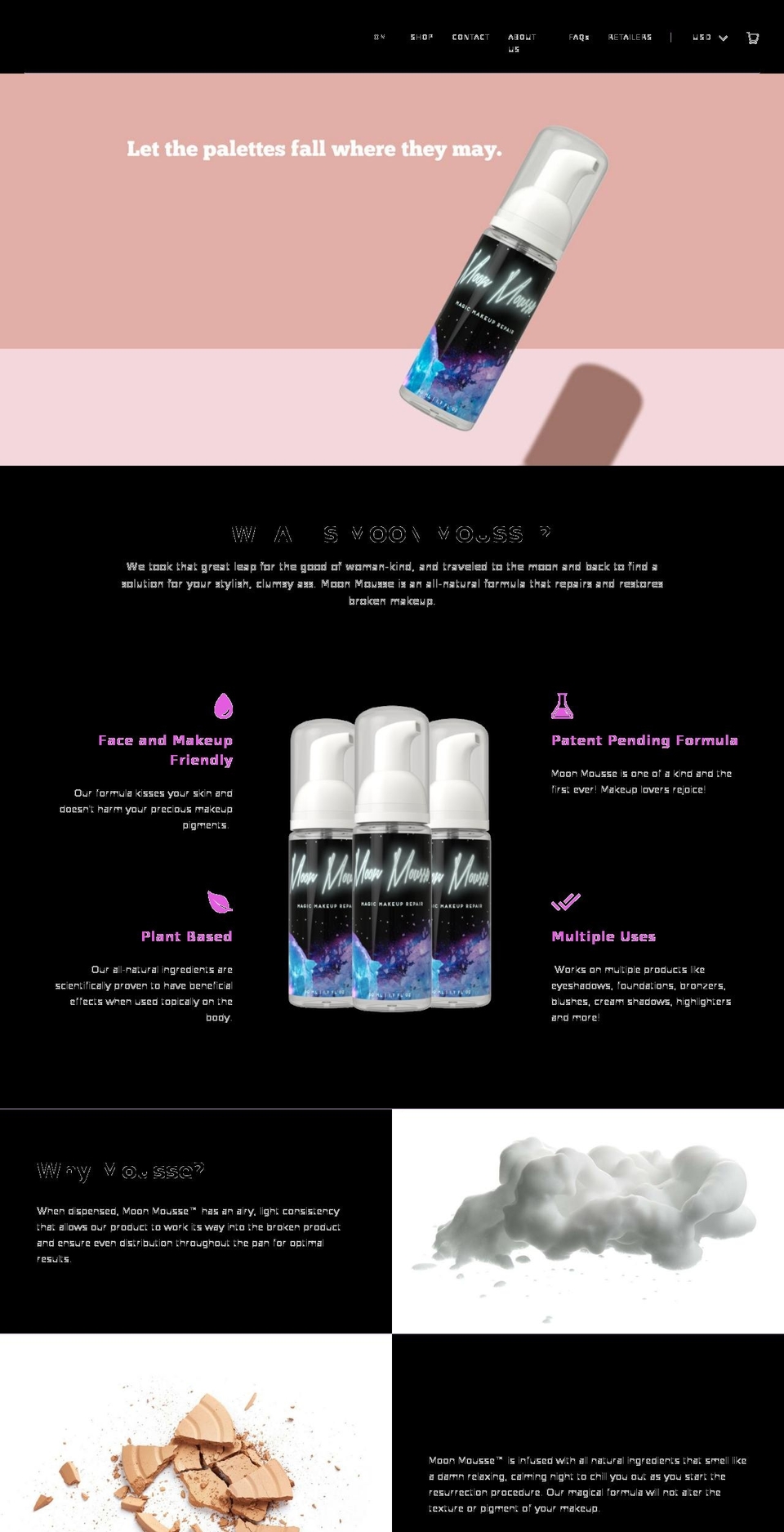 moonmousse.com shopify website screenshot