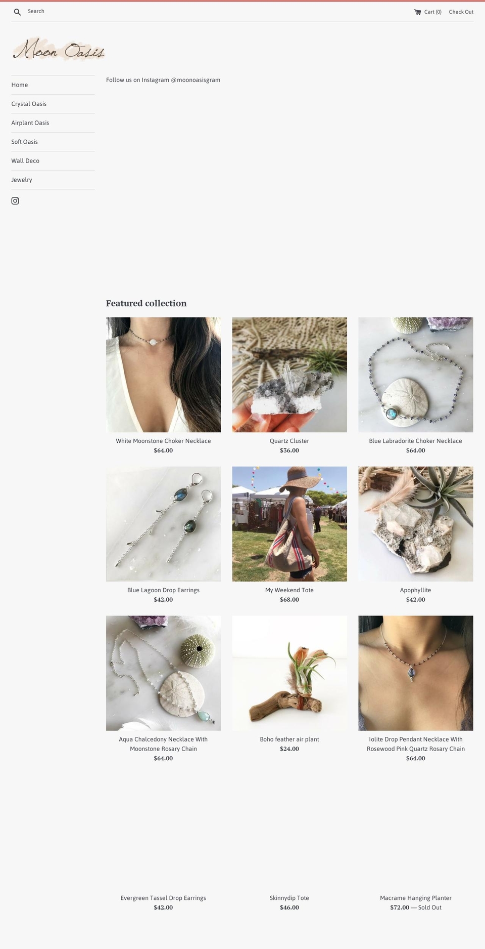 moonoasis.com — Shopify storefront screenshot