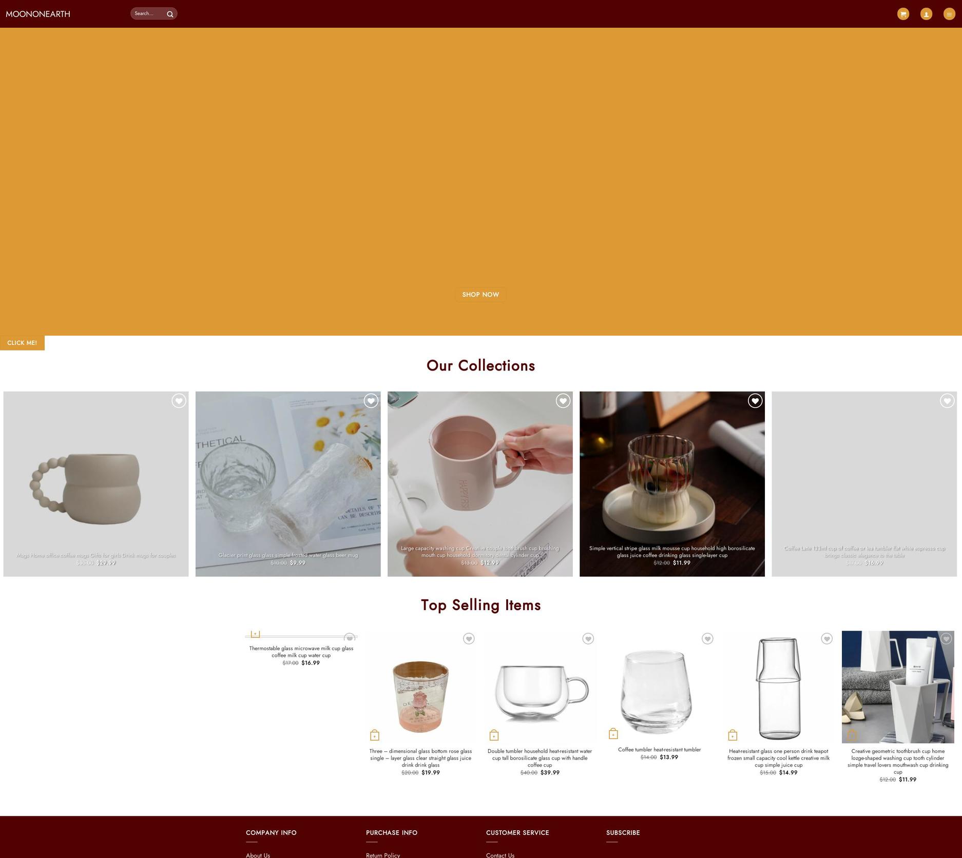 moononearth.com — Shopify storefront screenshot