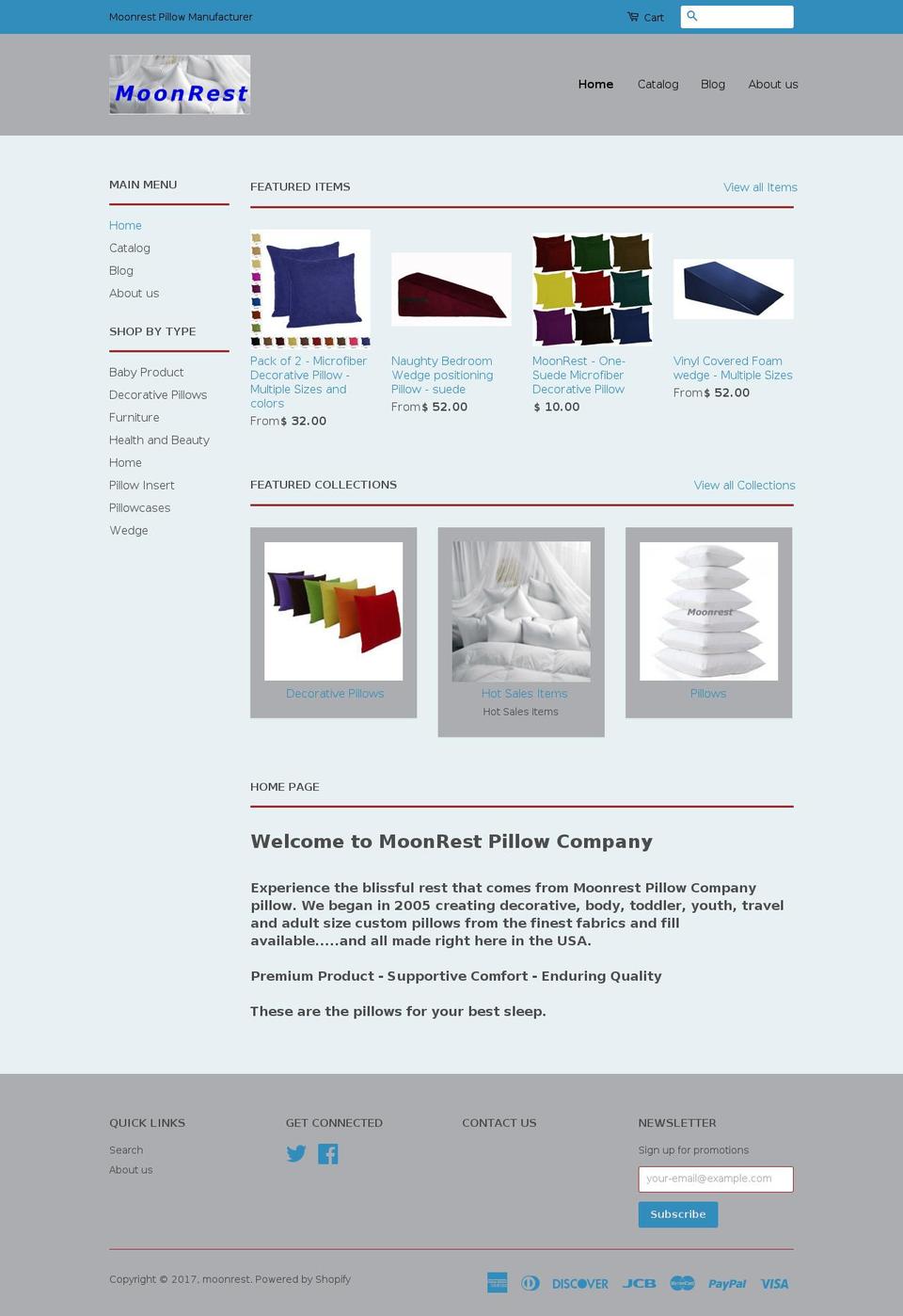 moonrest.com shopify website screenshot