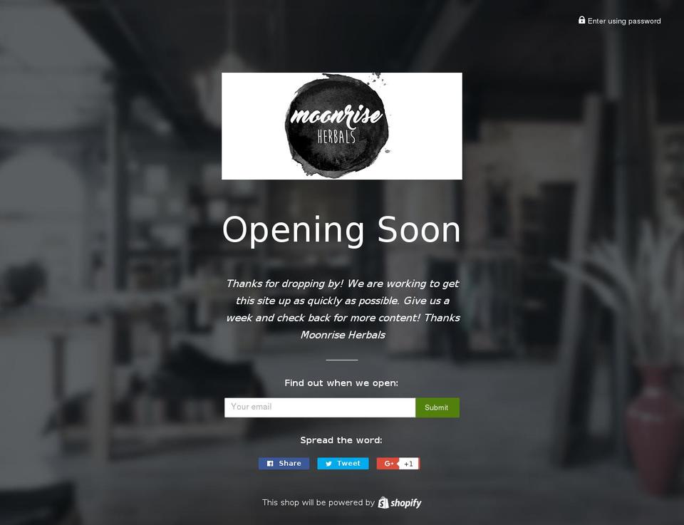 moonriseherbals.com shopify website screenshot