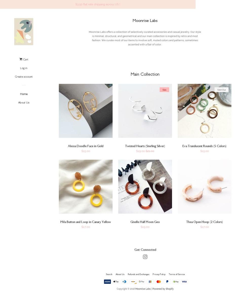 moonriselabs.com — Shopify storefront screenshot