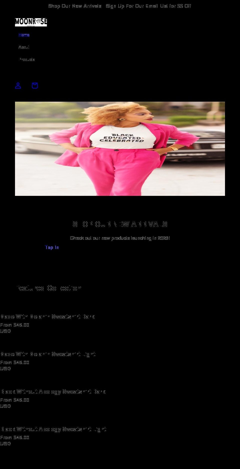 moonrosepc.com shopify website screenshot