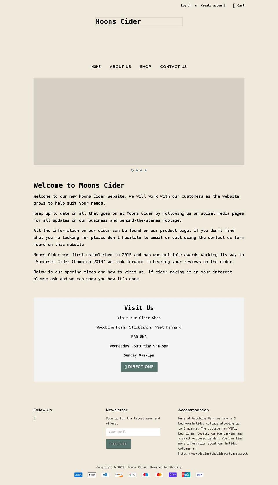moonscider.co.uk shopify website screenshot