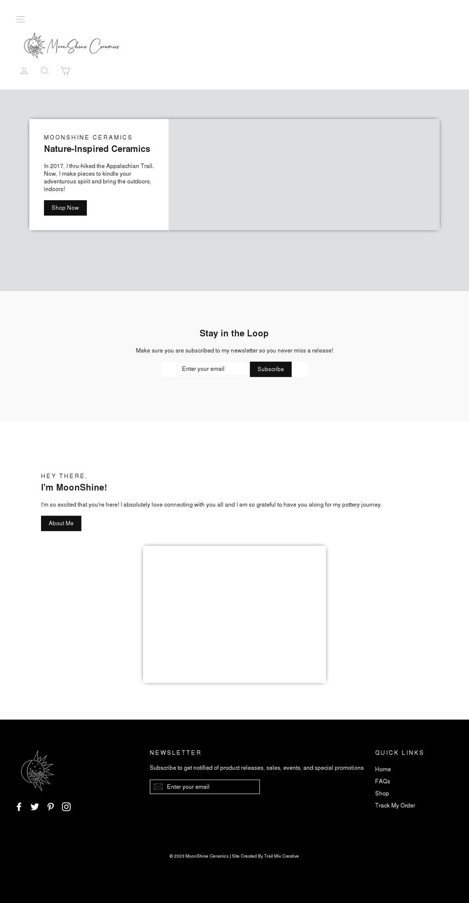 moonshineceramics.com shopify website screenshot