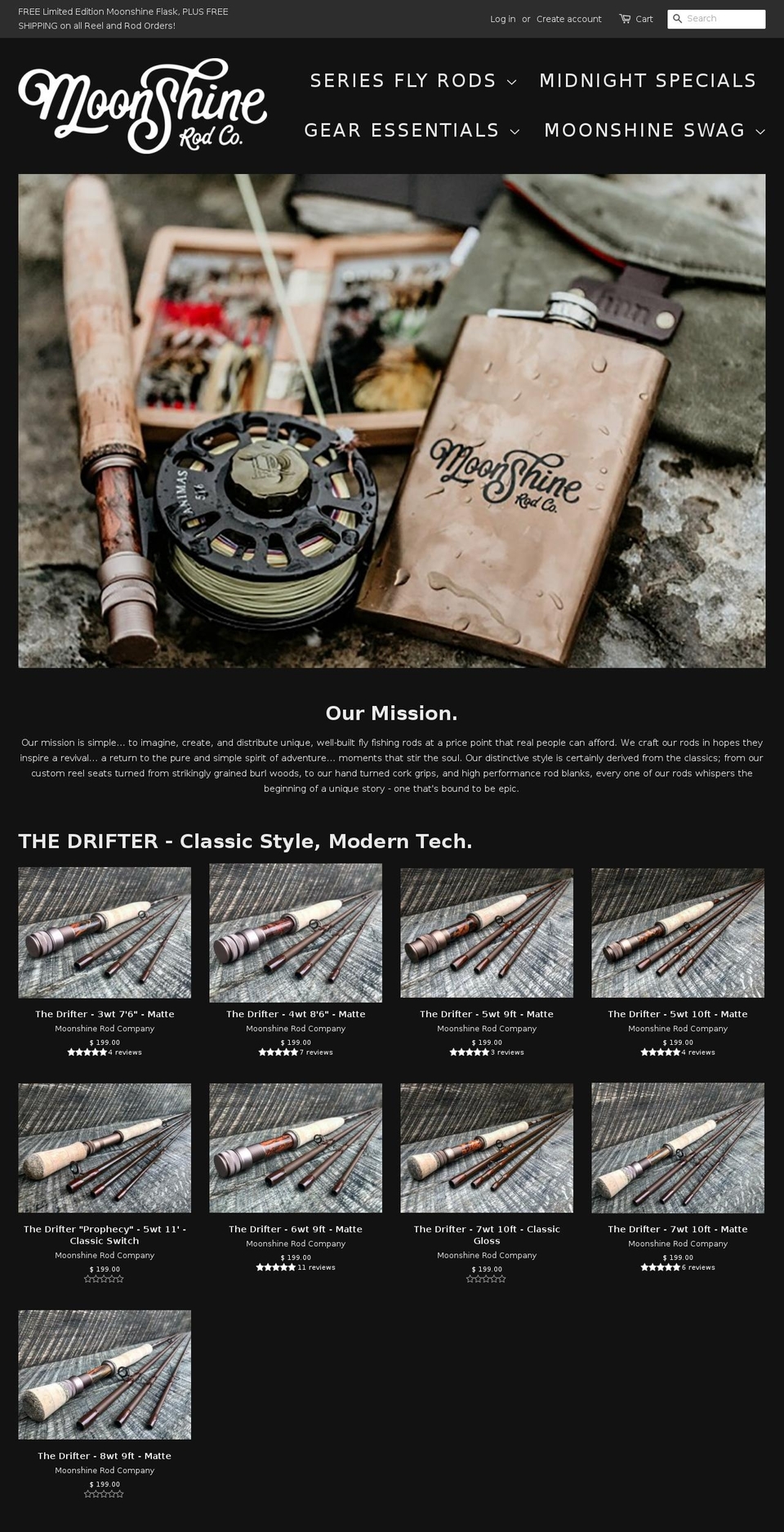 moonshinerodco.com shopify website screenshot