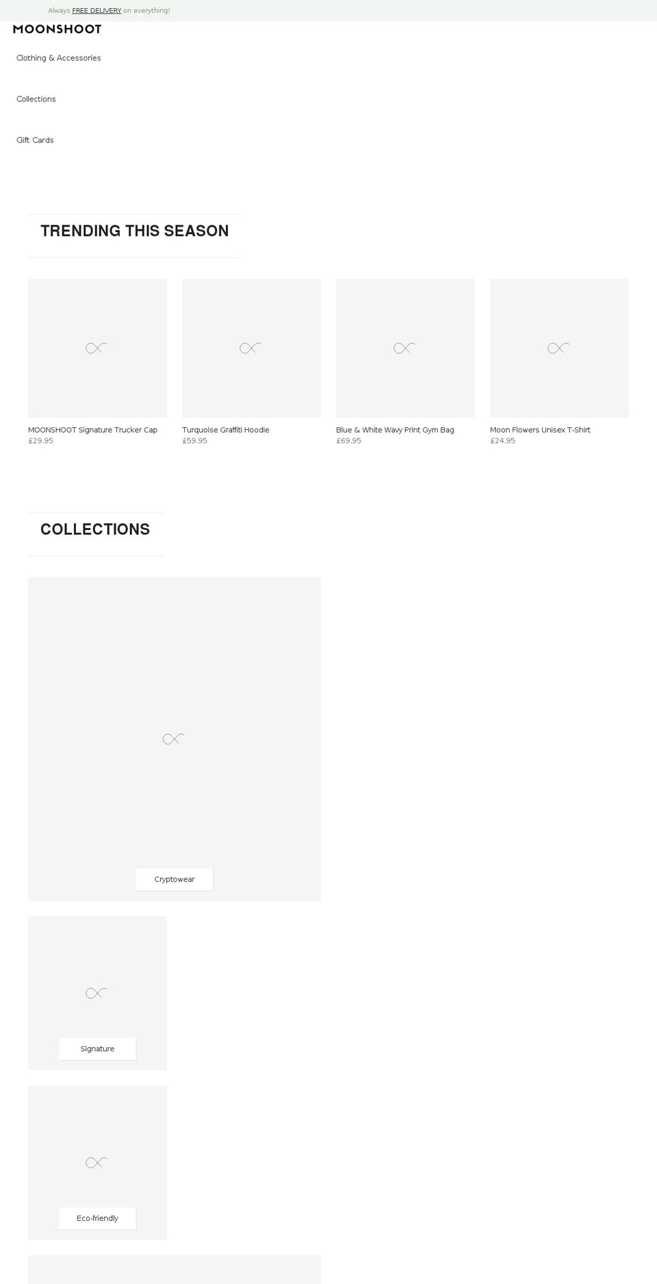 moonshoot.com shopify website screenshot