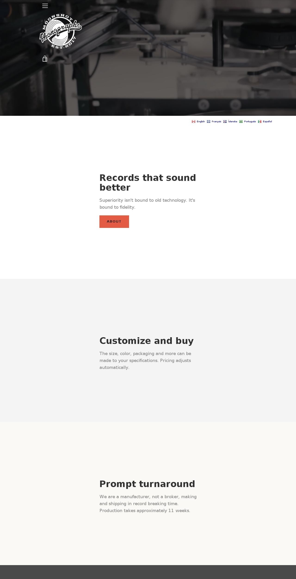moonshotphonographs.com — Shopify store on .com