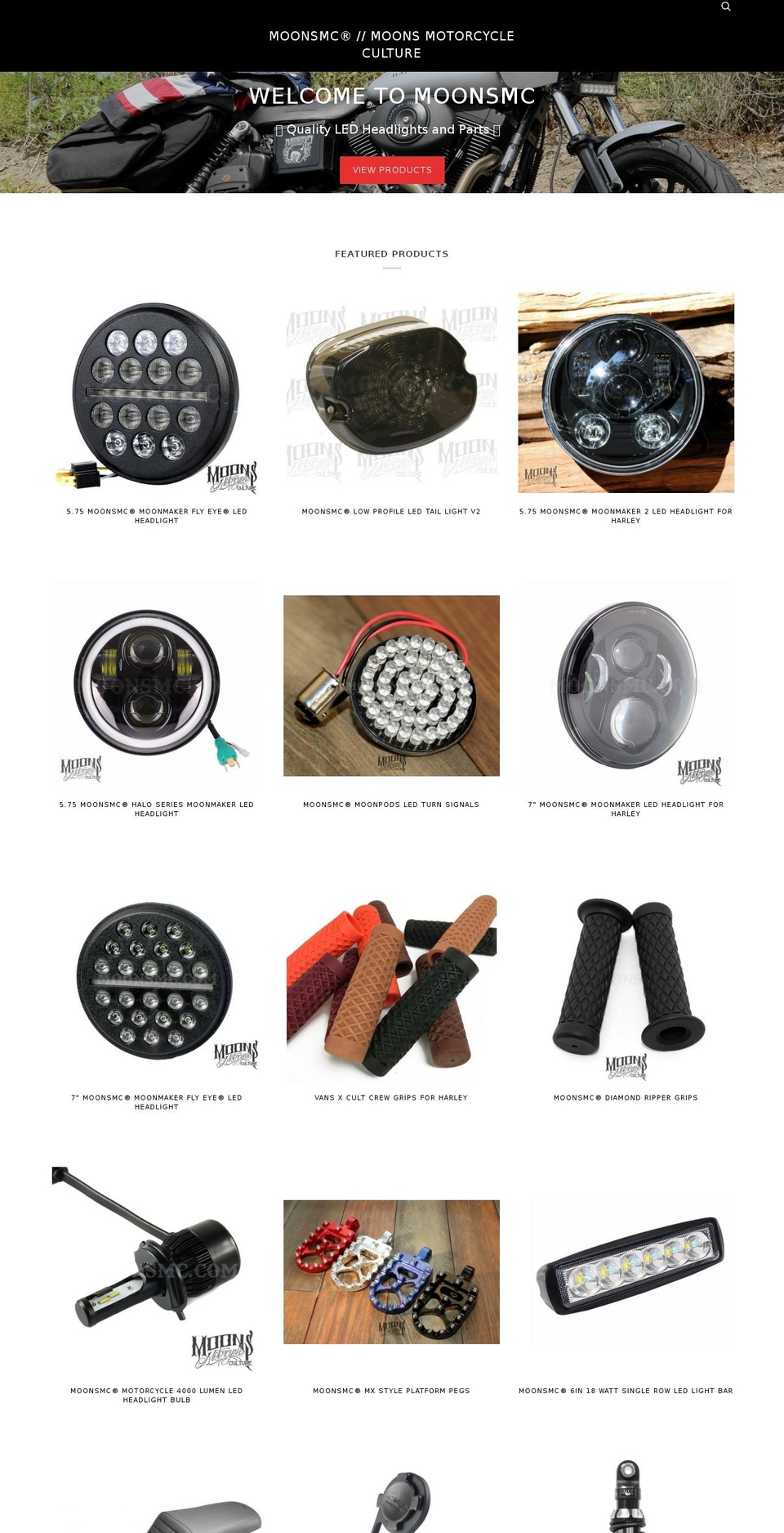 moonsmotorcycleculture.com — Shopify storefront screenshot