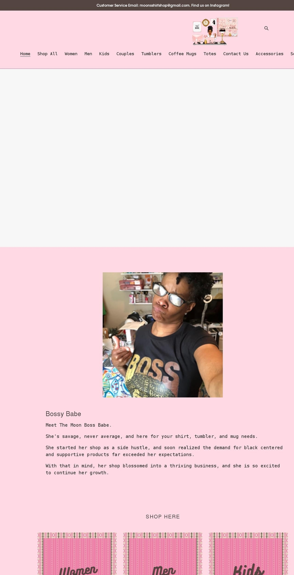 moonsshirtshop.com shopify website screenshot