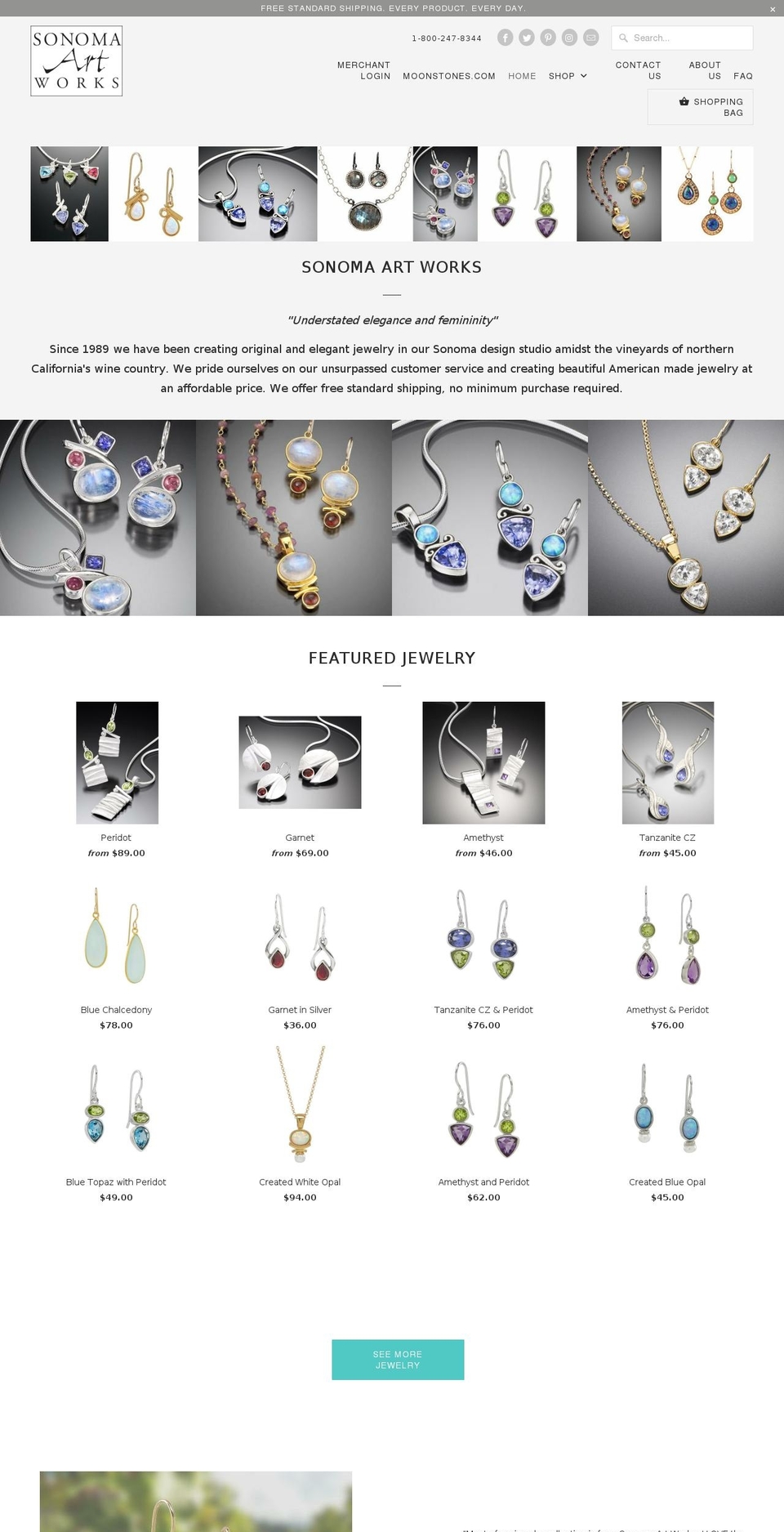 moonstones.com — Shopify storefront screenshot
