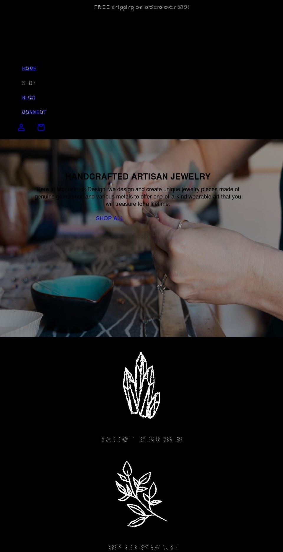 moonstruckdesign.com shopify website screenshot