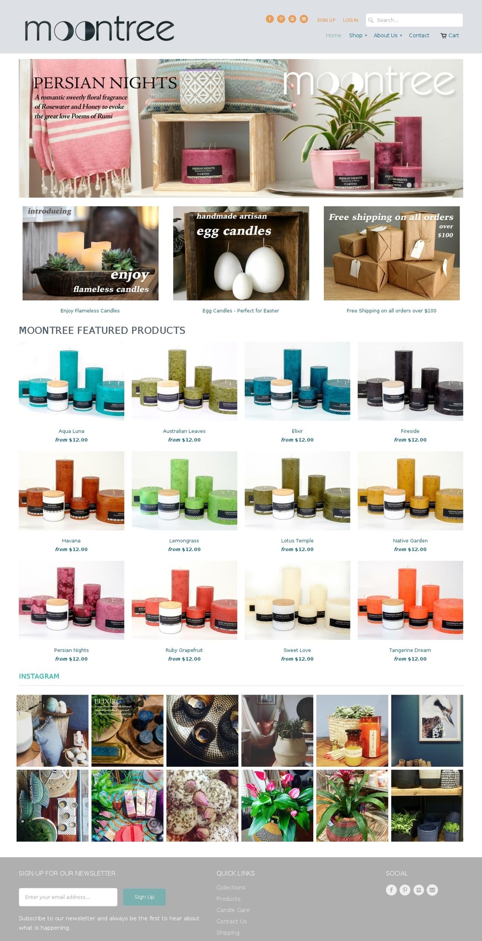 moontree.com.au shopify website screenshot