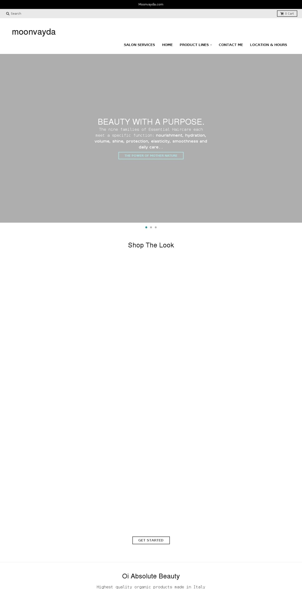 moonvayda.com shopify website screenshot