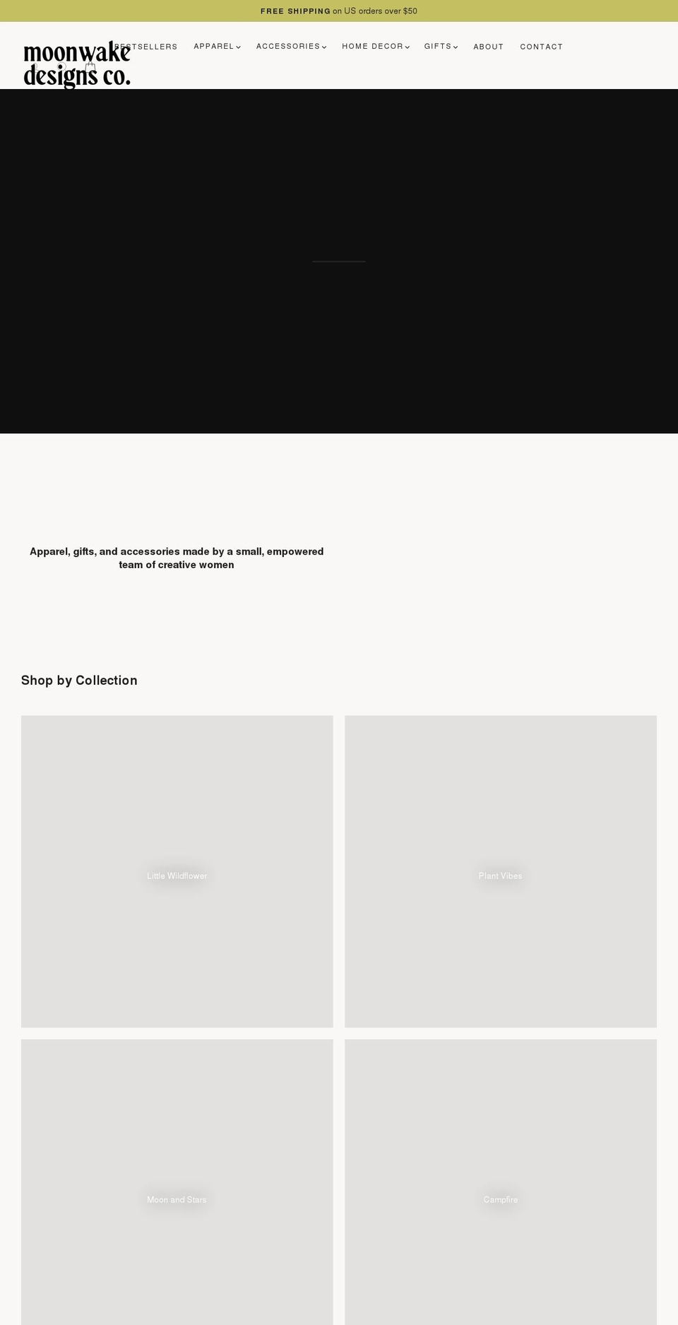 moonwakedesigns.com shopify website screenshot