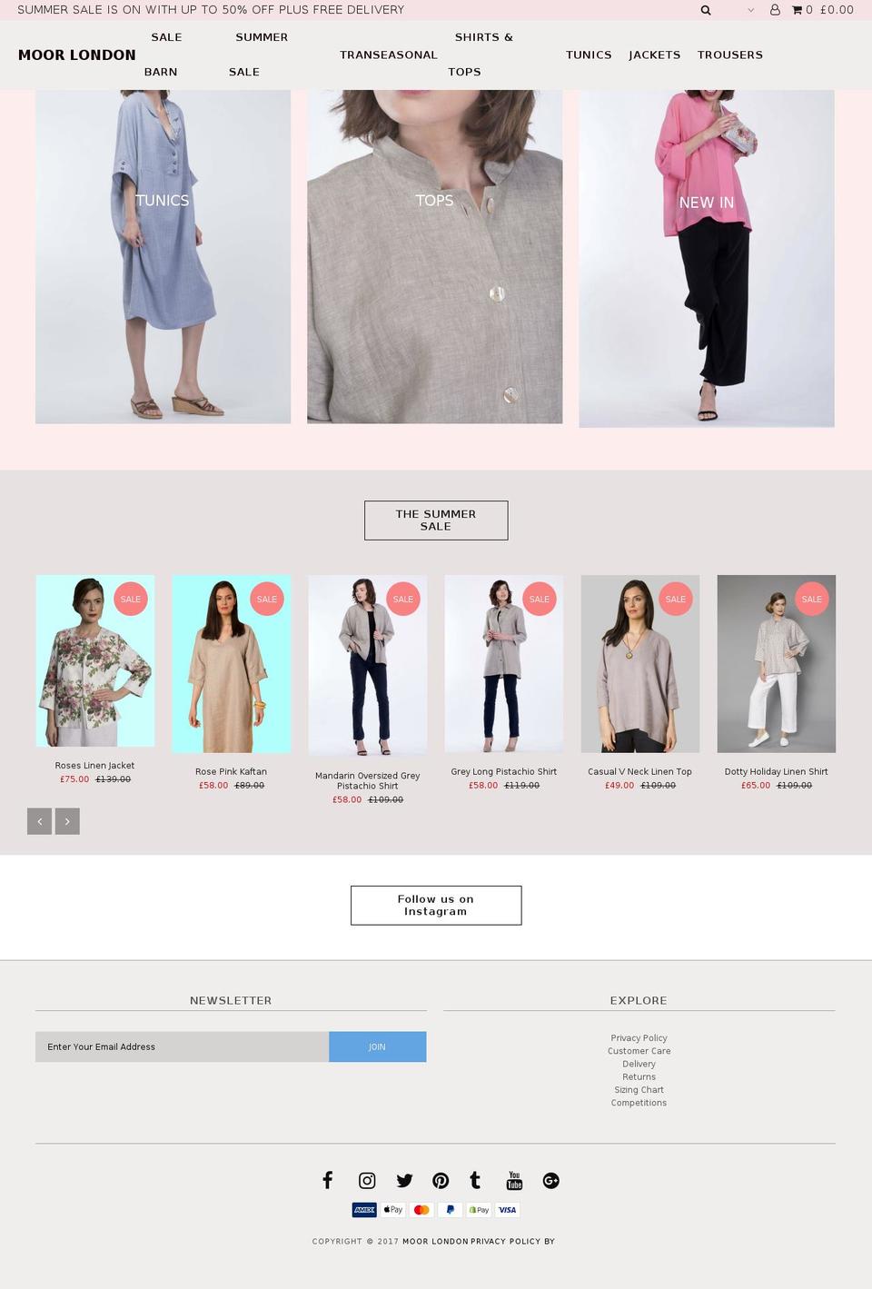 moor-london.com shopify website screenshot