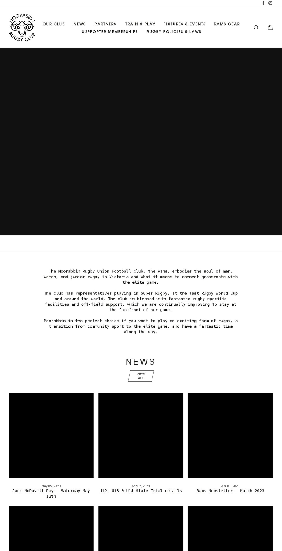 moorabbinrams.com shopify website screenshot