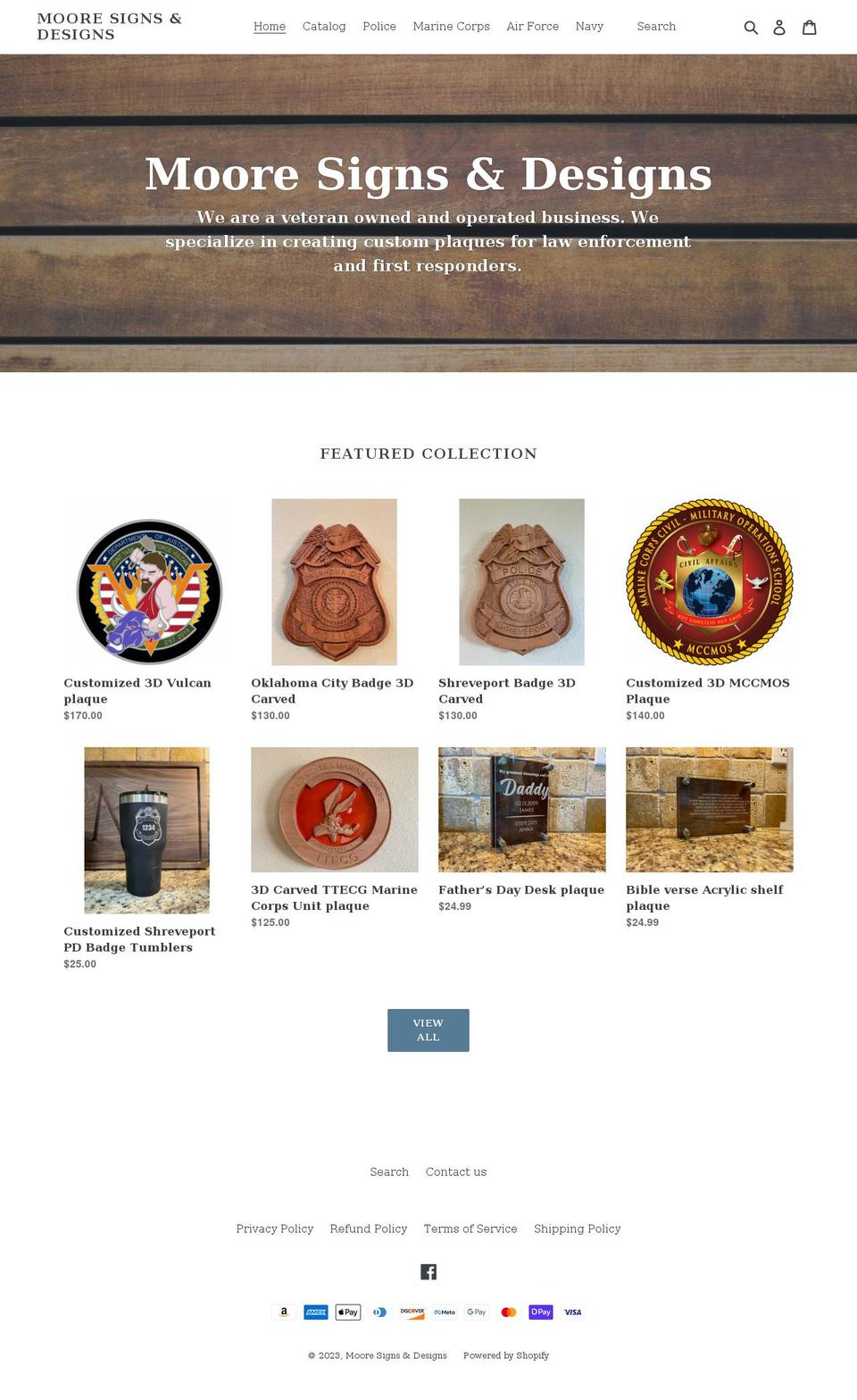 moorecarving.com shopify website screenshot