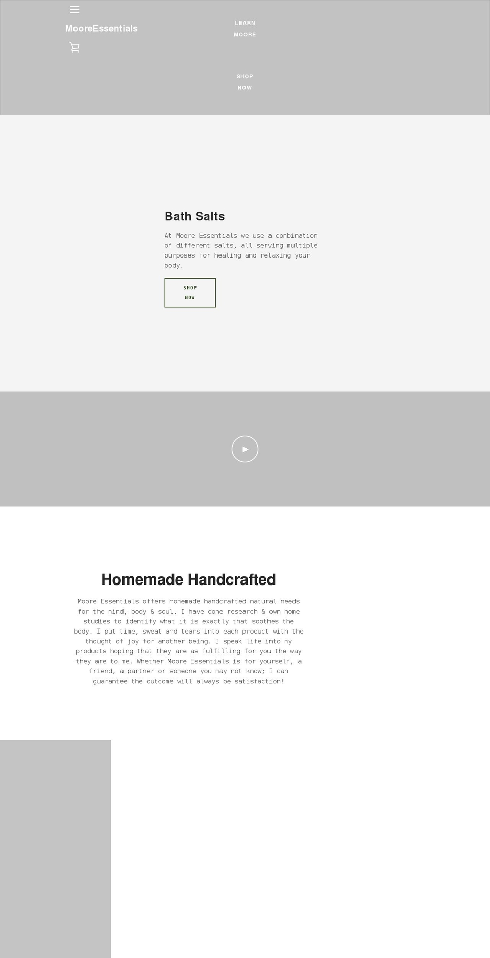 mooreessential.com shopify website screenshot